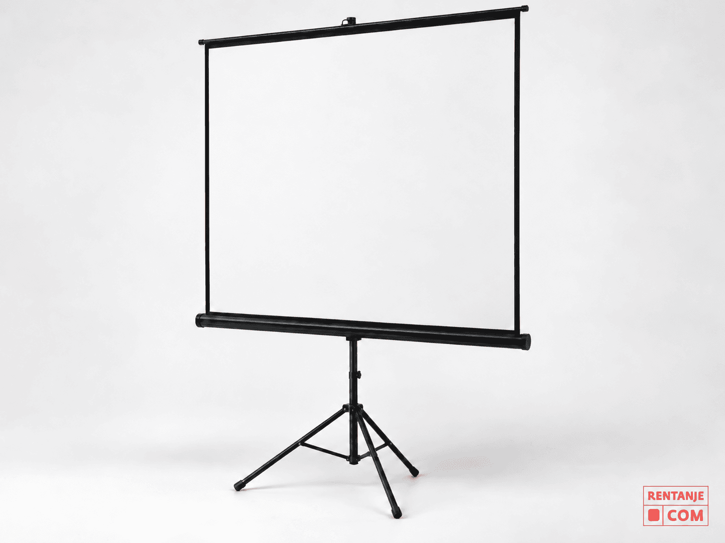 Veliko projekcijsko platno na stalku 211 x 160 cm (100 inča) za iznajmljivanje — rentanje.com